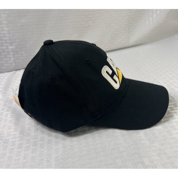 CAT Caterpillar Hat NWT Black 100% Cotton Adjustable with metal buckle - Picture 2 of 11